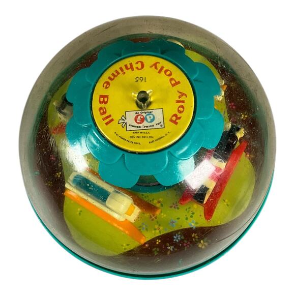 Vintage Fisher-Price Merry-Go-Round Push ’N Spin Toy 1960s–70s Classic Baby - Picture 3 of 14